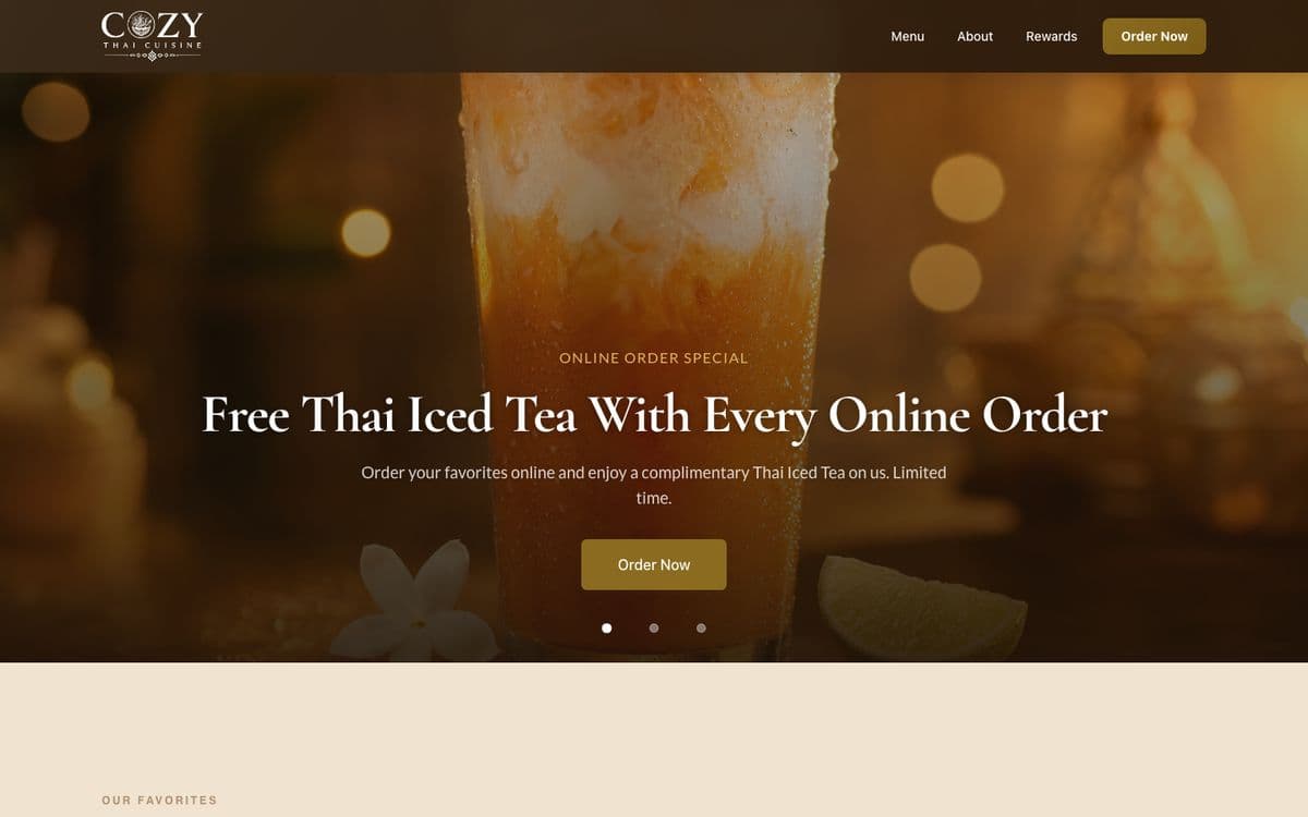 Cozy Thai Cuisine,已在 NomAgain 上线