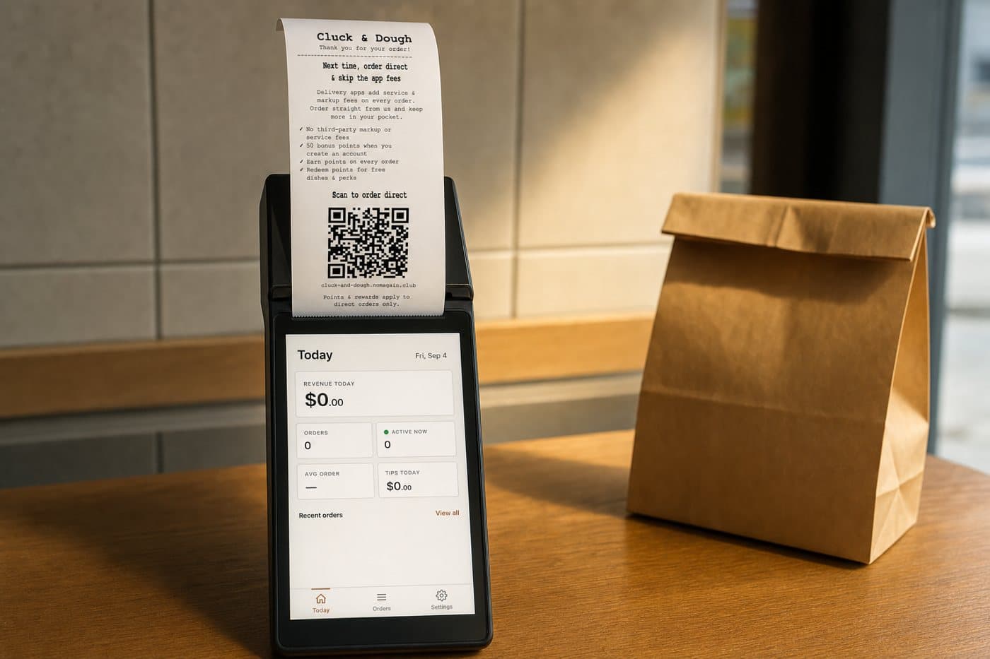 the handheld printing the order-direct slip